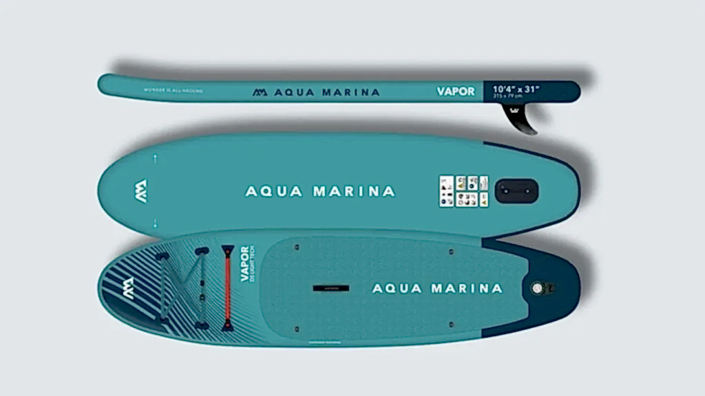 Aqua Marina Vapor şişme iSUP, 315 cm uzunluğunda ve denge sağlayan paddle board